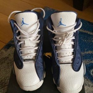 Boys Jordan retro 13s blue white and grey sz 11.5